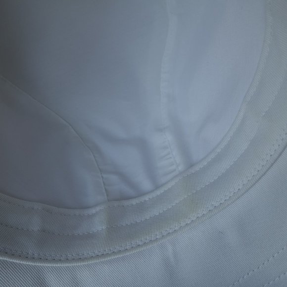 Adidas white cotton fedora hat Medium MED - Picture 11 of 14